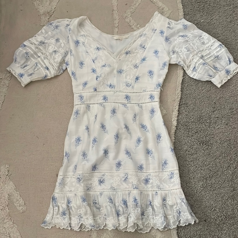 LoveShackFancy White and Blue Dress!